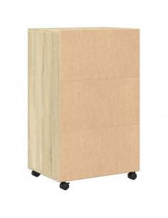 Mobiletto con Ruote Rovere Sonoma 55x40x91 cm in Truciolato