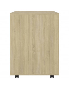 Mobiletto con Ruote Rovere Sonoma 60x53x72 cm Legno Multistrato