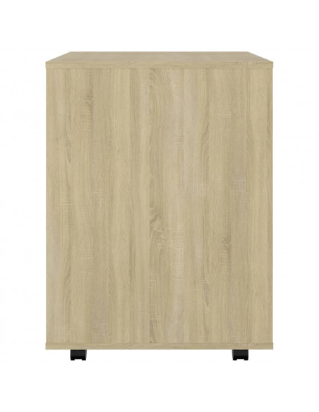 Mobiletto con Ruote Rovere Sonoma 60x53x72 cm Legno Multistrato