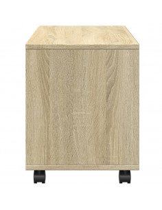 Mobiletto con Ruote Rovere Sonoma 72x33x42,5 cm in Truciolato