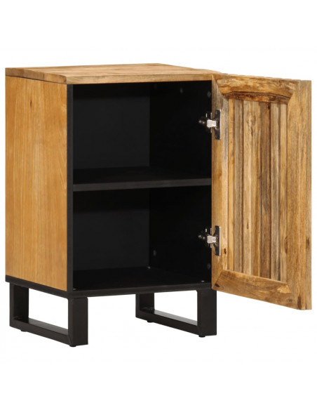 Mobiletto da Bagno 38x34x58 cm Legno Massello Mango Grezzo