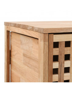 Mobiletto da Bagno 41x41x91 cm in Legno Massello di Noce