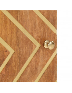 Mobiletto da Bagno Marrone e Nero 38x33,5x58 cm Legno di Mango