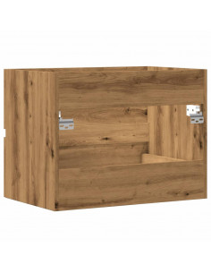 Mobiletto da Bagno Rovere Artigianale 60x38,5x45 cm Truciolato