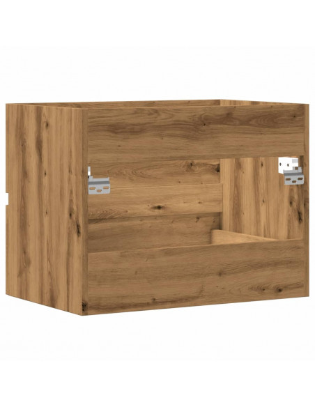 Mobiletto da Bagno Rovere Artigianale 60x38,5x45 cm Truciolato