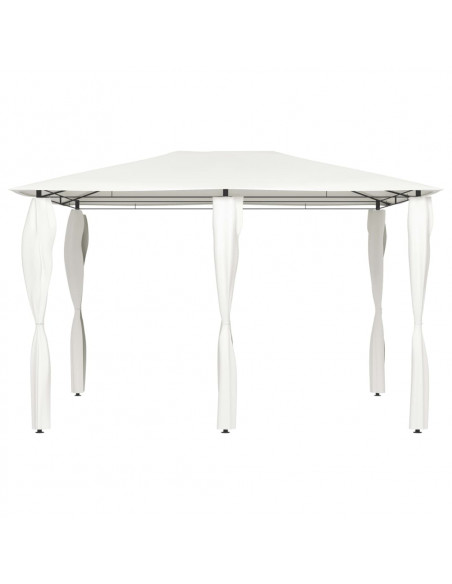 Gazebo con Montanti Rivestiti 3x4x2,6 m Crema 160 g/m²