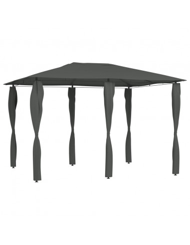 Gazebo con Montanti Rivestiti 3x4x2,6 m Antracite 160 g/m²