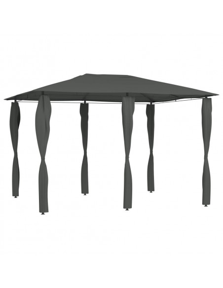 Gazebo con Montanti Rivestiti 3x4x2,6 m Antracite 160 g/m²