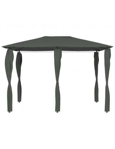 Gazebo con Montanti Rivestiti 3x4x2,6 m Antracite 160 g/m²