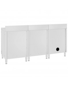 Mobiletto da Cucina con Lavandino in Acciaio Inox 180x60x96 cm
