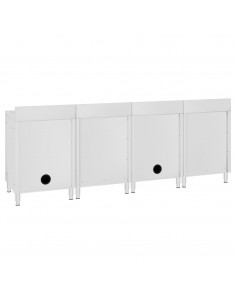 Mobiletto da Cucina con Lavandino in Acciaio Inox 240x60x96 cm