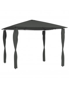 Gazebo con Montanti Rivestiti 3x3x2,6 m Antracite 160 g/m² 2