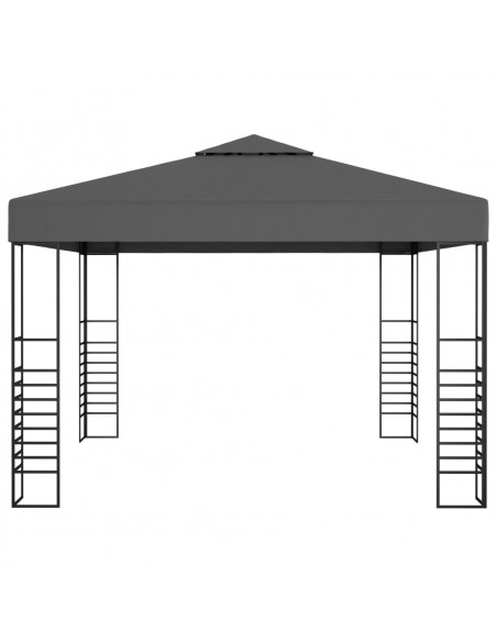 Gazebo da Giardino con Luci LED a Stringa 3x3 m Antracite