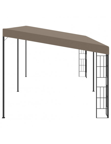 Gazebo a Parete 6x3 m Talpa in Tessuto