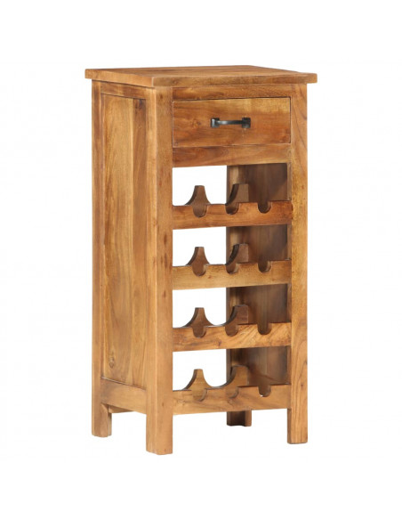 Mobiletto Portavini 40x30x80 cm in Legno Massello di Acacia