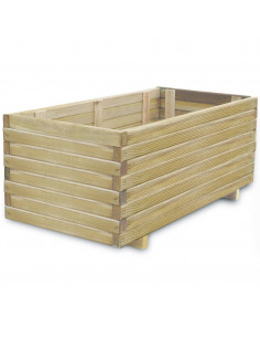 Letto Rialzato 100x50x40 cm in Legno Rettangolare 2