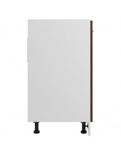 Mobiletto Rovere Marrone 80x46x81,5 cm in Legno Multistrato