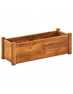 Letto Rialzato da Giardino in Legno di Acacia 76x27,6x25 cm 2