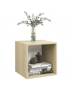 Mobili a Muro 4pz Bianco e Rovere Sonoma 37x37x37cm Multistrato