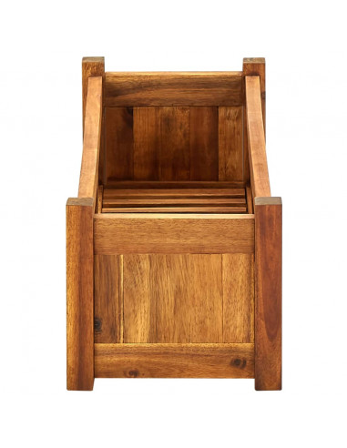 Letto Rialzato da Giardino in Legno di Acacia 76x27,6x25 cm