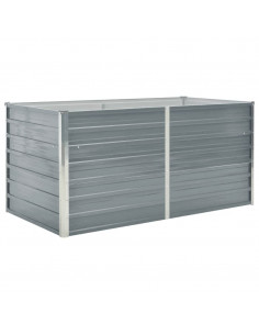 Letto di Coltura Rialzato 160x80x77 cm in Acciaio Zincato Grigio 2