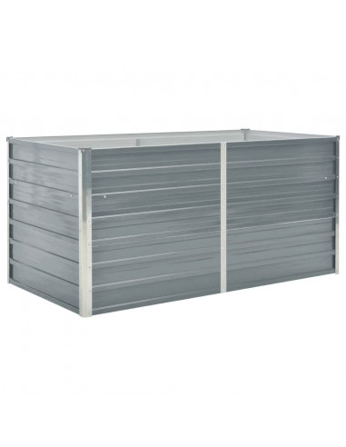 Letto di Coltura Rialzato 160x80x77 cm in Acciaio Zincato Grigio