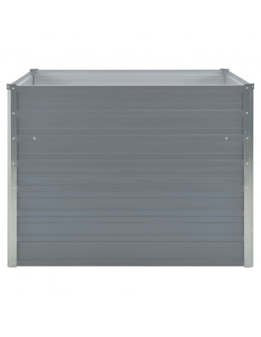 Letto di Coltura Rialzato 100x100x77 cm in Acciaio Zincato Grigio