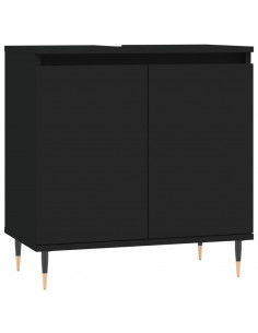 Mobile da Bagno Nero 58x33x60 cm in Legno Multistrato 2