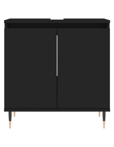Mobile da Bagno Nero 58x33x60 cm in Legno Multistrato