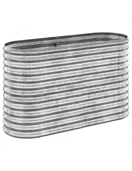 Letto Giardino Acciaio Verniciato a Polvere 114x40x68cm Argento
