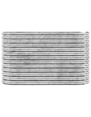 Letto Giardino Acciaio Verniciato a Polvere 114x40x68cm Argento