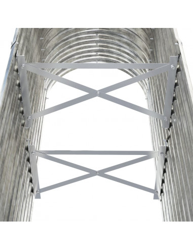 Letto Giardino Acciaio Verniciato a Polvere 114x40x68cm Argento