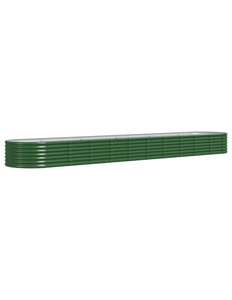 Letto Giardino Acciaio Verniciato a Polvere 440x80x36 cm Verde