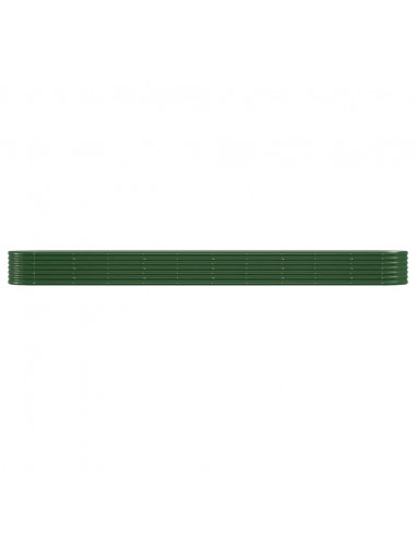 Letto Giardino Acciaio Verniciato a Polvere 440x80x36 cm Verde