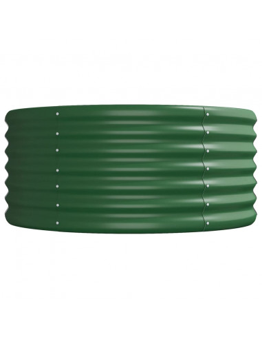 Letto Giardino Acciaio Verniciato a Polvere 440x80x36 cm Verde