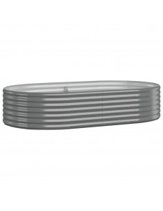 Letto Giardino Acciaio Verniciato a Polvere 175x100x36cm Grigio 2