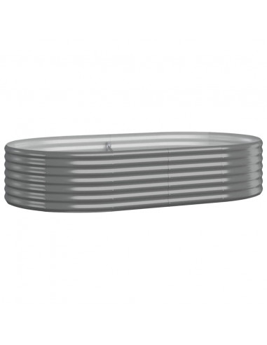 Letto Giardino Acciaio Verniciato a Polvere 175x100x36cm Grigio