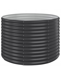 Letto da Giardino in Acciaio a Polvere 100x100x68 cm Antracite 2