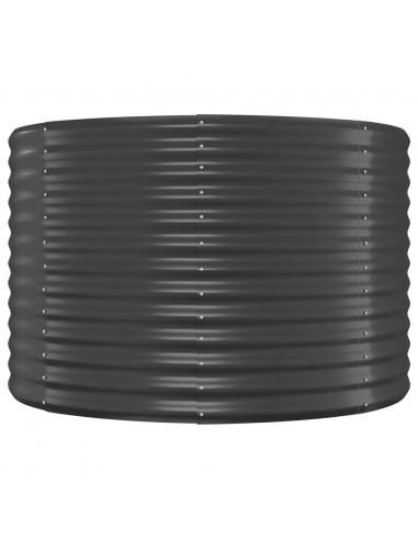 Letto da Giardino in Acciaio a Polvere 100x100x68 cm Antracite