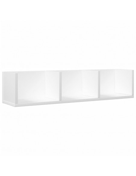 Mobili da Parete 2 pz Bianchi 75x18x16,5 cm Legno Multistrato