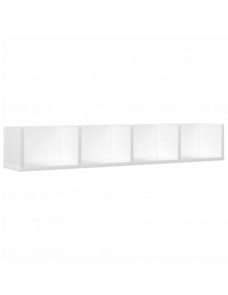 Mobili da Parete 2 pz Bianchi 99x18x16,5 cm Legno Multistrato
