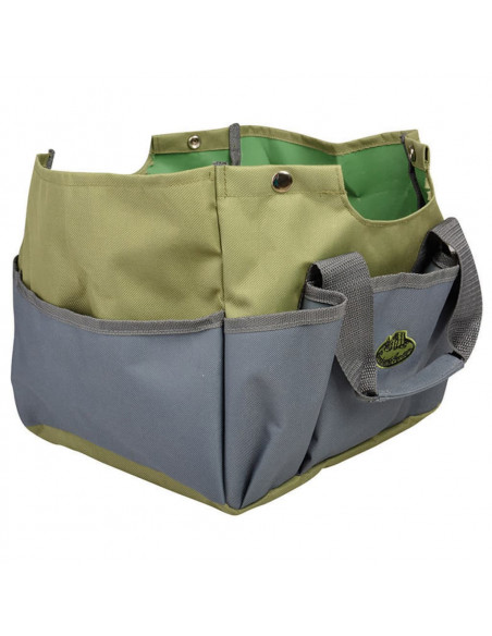 Esschert Design Sgabello e Borsa Portautensili Grigio GT85