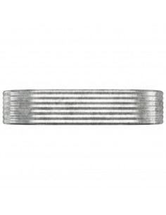 Letto Giardino Acciaio Zincato 175x100x36cm Argento 2