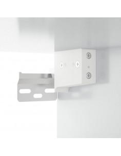 Mobili Parete 2 pz Bianco Lucido 80x36,5x35cm Legno Multistrato