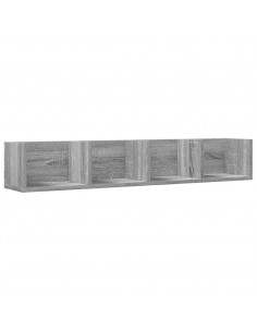 Mobili Parete 2 pz Grigio Sonoma 99x18x16,5cm Legno Multistrato