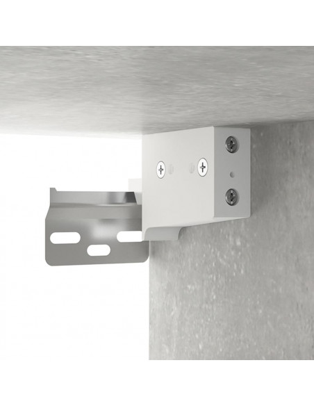 Mobili Pensili 2 pz Grigio Cemento 68x30x20cm Legno Multistrato