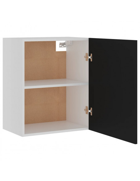 Mobili Pensili 2 pz Neri 50x31x60 cm in Legno Multistrato