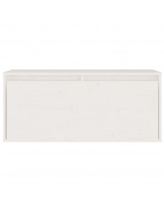 Mobili Porta TV 2 pz Bianchi in Legno Massello di Pino