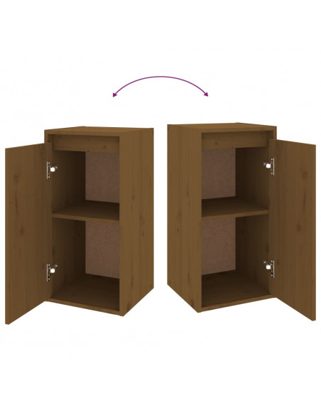 Mobili Porta TV 2 pz Miele in Legno Massello di Pino
