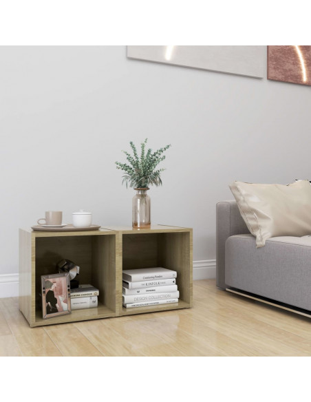 Mobili Porta TV 2pz Rovere Sonoma 37x35x37 cm Legno Multistrato